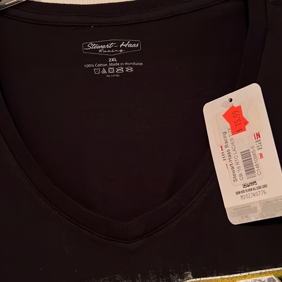 NWT Stewart Haas Racing Clint Bowyer WOMENS V-neck T-shirt - Soze 2XL - Picture 2 of 4